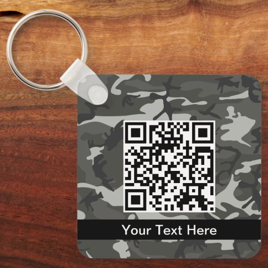 Porte-clés Camo gris, Camouflage, Militaire, Armée (Recto)