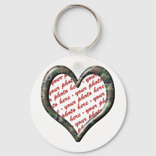 Porte-clés Camo Heart - Forêt - Cadre photo Modèle