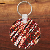 Porte-clés Camo léopard rouge (Recto)