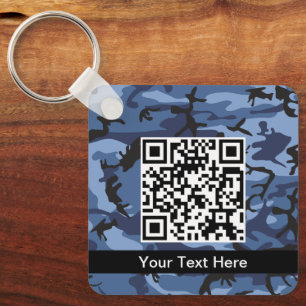Porte-clés Camo Navy, camouflage bleu, Militaire, Armée