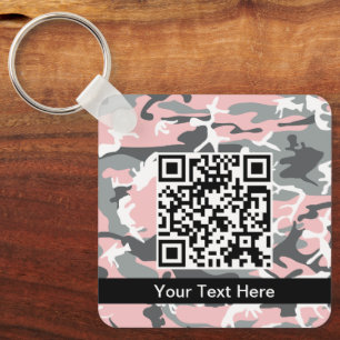 Porte-clés Camo rose et gris, Camouflage, Militaire, Armée