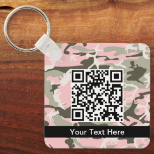 Porte-clés Camo rose et vert, Camouflage, Militaire, Armée
