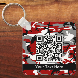 Porte-clés Camo rouge et gris, Camouflage, Militaire, Armée