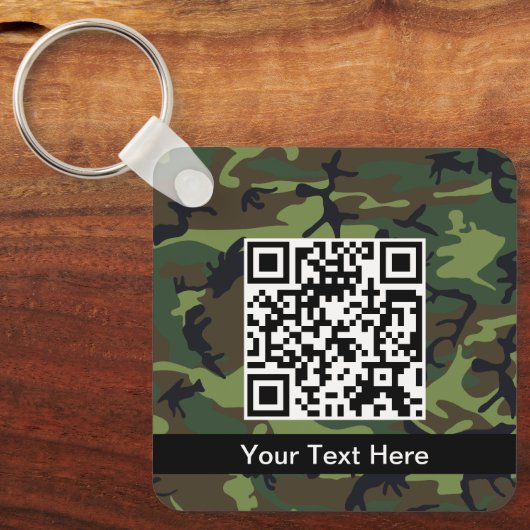 Porte-clés Camo Vert, Camouflage, Militaire, Armée (Recto)