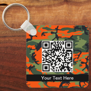 Porte-clés Camo Vert et Orange, Camouflage, Militaire, Armée