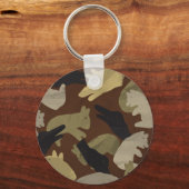 Porte-clés Camouflage animal Silhouette Brown (Recto)