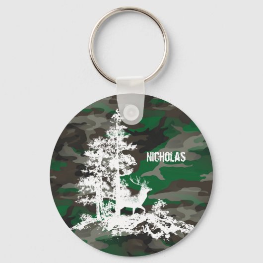 Porte-clés Camouflage Armée Militaire Nom personnalisé Deer S (Recto)