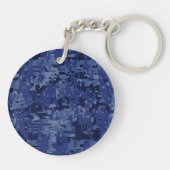 Porte-clés Camouflage bleu de Digitals de Taureau de signe (Dos)