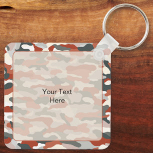 Porte-clés Camouflage d'automne Aluminium personnalisé