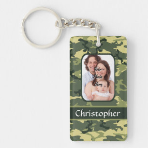 Porte-clés Camouflage de bois vert