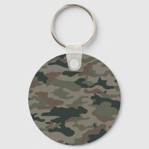 Porte-clés Camouflage de l'armée en vert et Brown