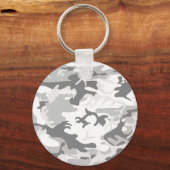Porte-clés Camouflage gris neige d'hiver, Militaire, Armée (Recto)