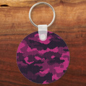 Porte-clés Camouflage hexagonal, texture militaire arrière - (Recto)