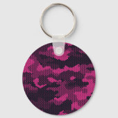 Porte-clés Camouflage hexagonal, texture militaire arrière - (Verso)
