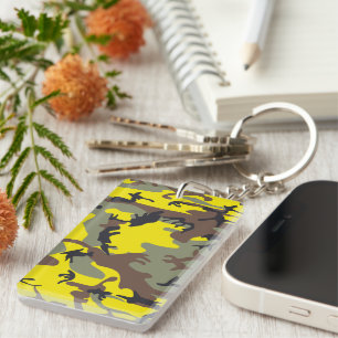 Porte-clés Camouflage jaune et Brown, Militaire, Armée