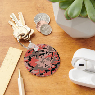 Porte-clés Camouflage rouge et Brown, Armée