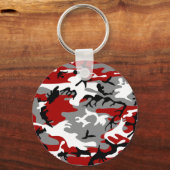 Porte-clés Camouflage rouge et gris, Militaire, Armée (Recto)