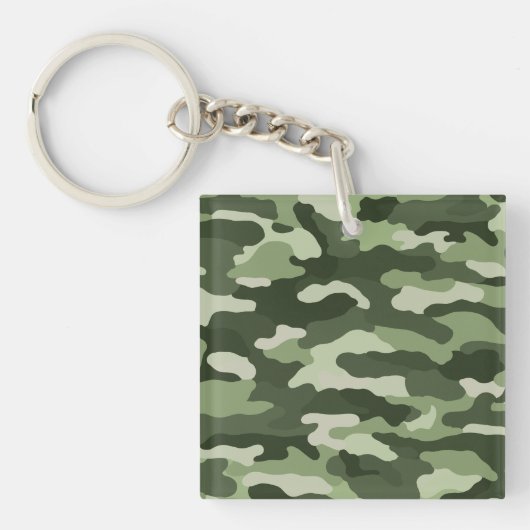 Porte-clés Camouflage vert personnalisé (Devant)