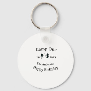 Porte-clés Camp un joyeux anniversaire nom date campingaventu