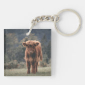 Porte-clés Campagne d'herbe d'automne de la vache de haute-te (Dos)