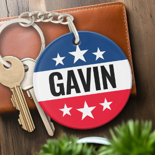 Porte-clés Campagne Gavin Newsom - Conception Vintage Ike
