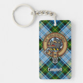 Porte-clés Campbell Crest au-dessus de Tartan (Devant)