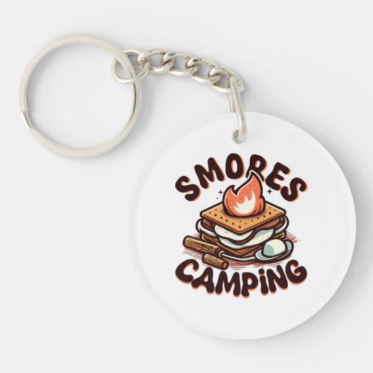 Porte-clés campement s'mores (Devant)
