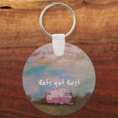 Porte-clés Camper rose sur le terrain (Recto)