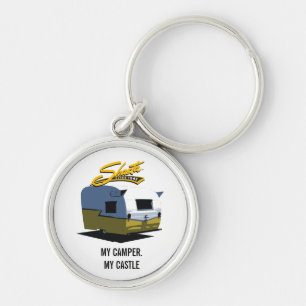 Porte-clés Campeur vintage de Shasta - jaune
