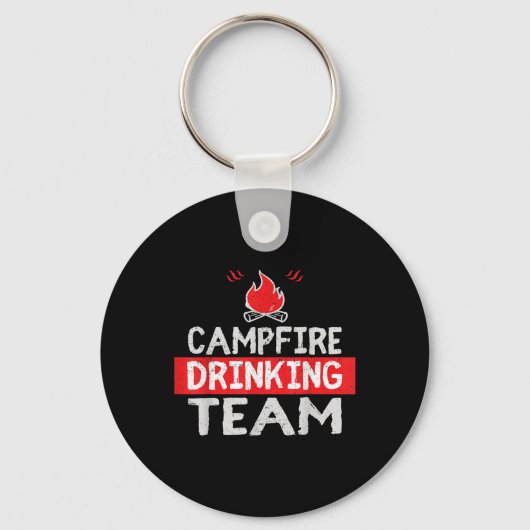 Porte-clés Campfire Drague Team Funny Camping Cadeau (Recto)