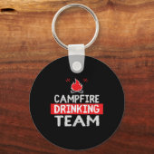 Porte-clés Campfire Drague Team Funny Camping Cadeau (Recto)