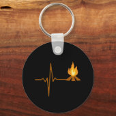 Porte-clés Campfire Heartbeat Camping (Recto)