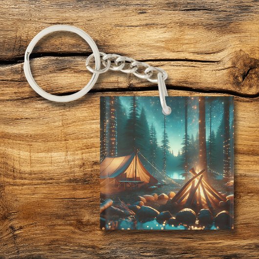 Porte-clés Camping avec de jolies lumières