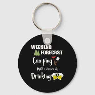 Porte-clés Camping Avec La Chance De Boire Funny Camper