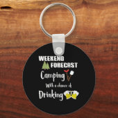 Porte-clés Camping Avec La Chance De Boire Funny Camper (Recto)