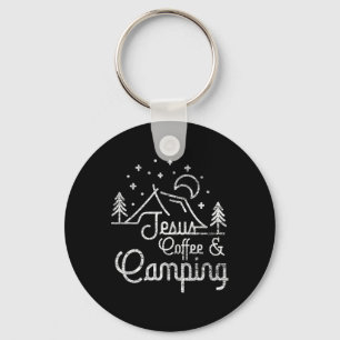 Porte-clés Camping Café Caravane Amoureux de camping Chrétien