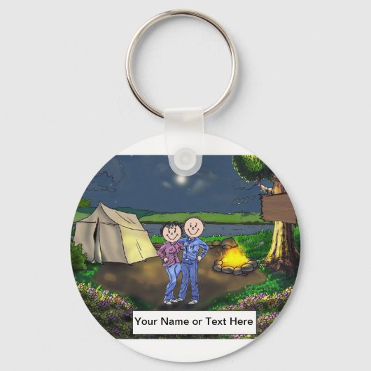 Porte-clés Camping Couple (Recto)