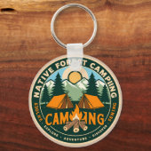 Porte-clés Camping en montagne autochtone (Recto)