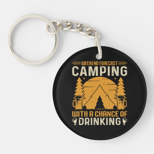 Porte-clés Camping et boisson (Devant)