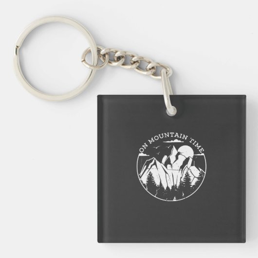 Porte-clés Camping et montagnes (Devant)