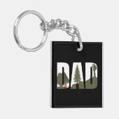 Porte-clés Camping extérieur papa heureux camper (Devant gauche)