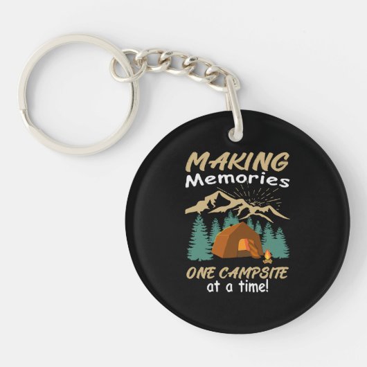 Porte-clés CAMPING Faire des Souvenirs (Devant)