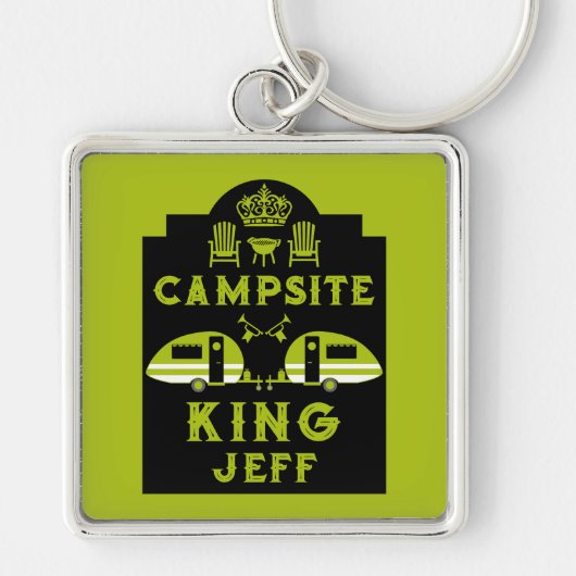 Porte-clés Camping King Cadeaux Pour Camping (Devant)