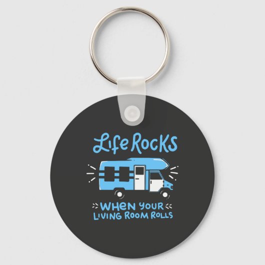 Porte-clés Camping - Life Rocks (Recto)