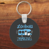 Porte-clés Camping - Life Rocks (Recto)