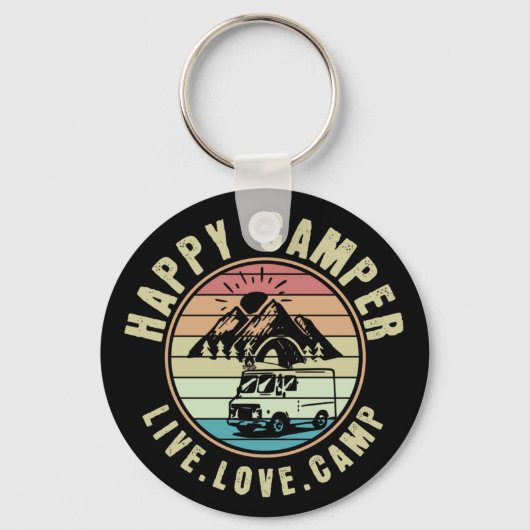 Porte-clés Camping- Live. Love. Camp Outdoors (Recto)