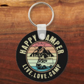 Porte-clés Camping- Live. Love. Camp Outdoors (Recto)