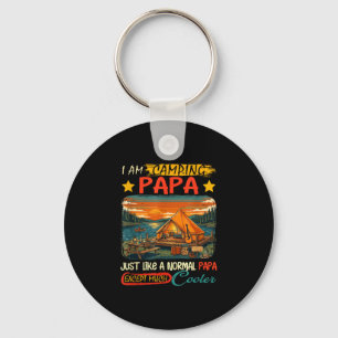 Porte-clés Camping papa définition beaucoup plus cool fête de