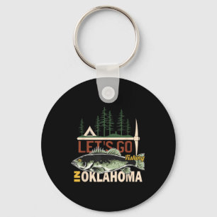 Porte-clés Camping pêche en Oklahoma - Nature Oklahoma Fish