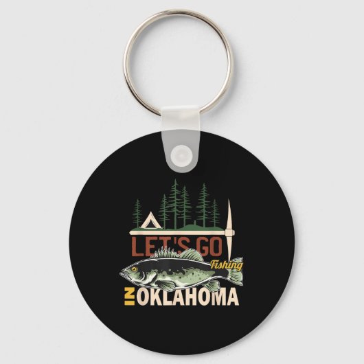Porte-clés Camping pêche en Oklahoma - Nature Oklahoma Fish (Recto)